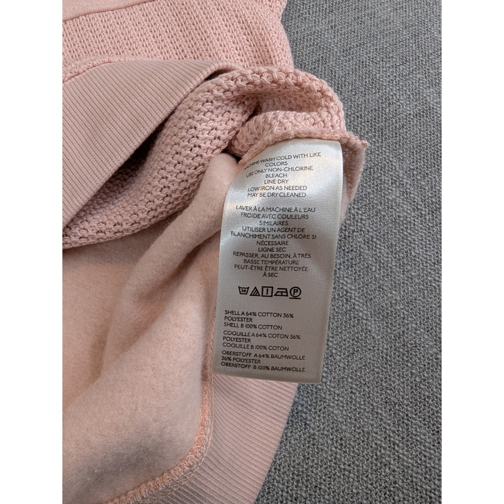 Pilcro by Anthropologie Sweater Women S Pink Mixed Rib Baggy Sweatshirt Pullover - Picture 7 of 7